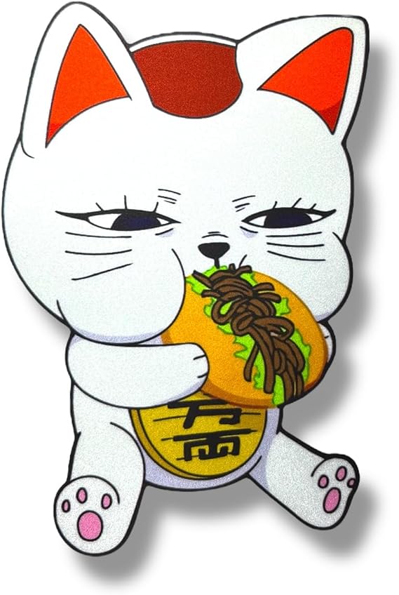 Dandadan Car Sticker Anime Vinyl Decal Turbo Granny Dan Da Dan Sticker Momo Ayase Okarun Manga Style | Waterproof Anime Car Accessories | Japanese Dandadan Laptop Decal Vinyl Decor Gift (Ramen)