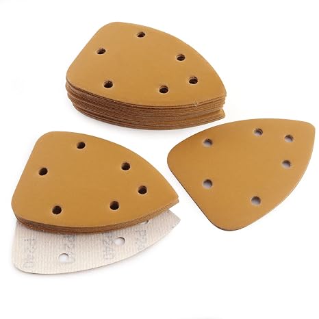 MAXMAN Mouse Detail Sander - 40pc Sanding Kit, 240 Grit Aluminum Oxide Sandpaper, 6 Hole Pads