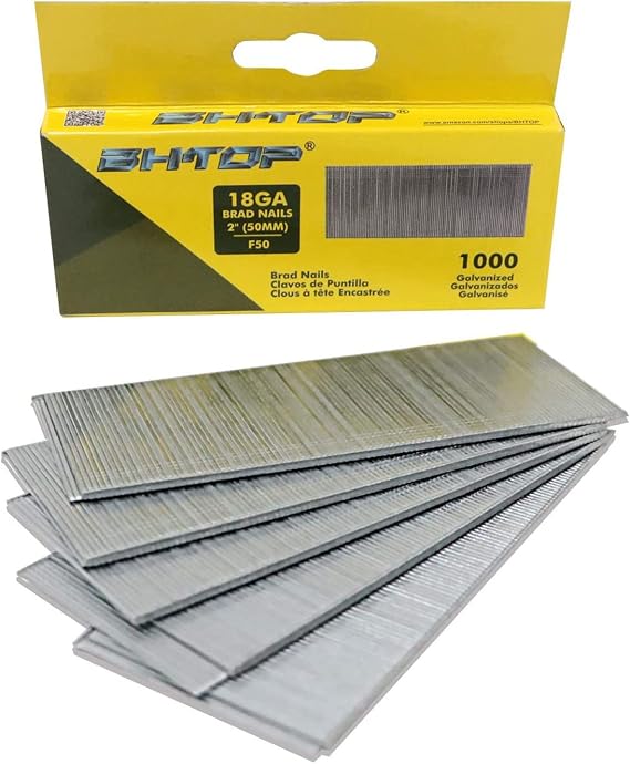 F50 2" 18 Guage Galvanized brad Nails (1000-Pack)