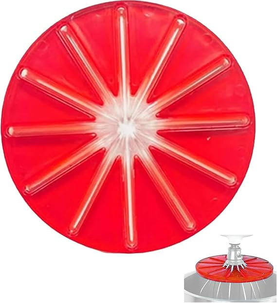 Stand Mixer Whisk Scraper, Anti-Splatter Baffle for 6-Wire Whisks, Pouring Shield for KitchenAids, Mixing Bowl Wiper Attachment Easy Cleaning, Multi-Purpose Kitchen Tool (Red)