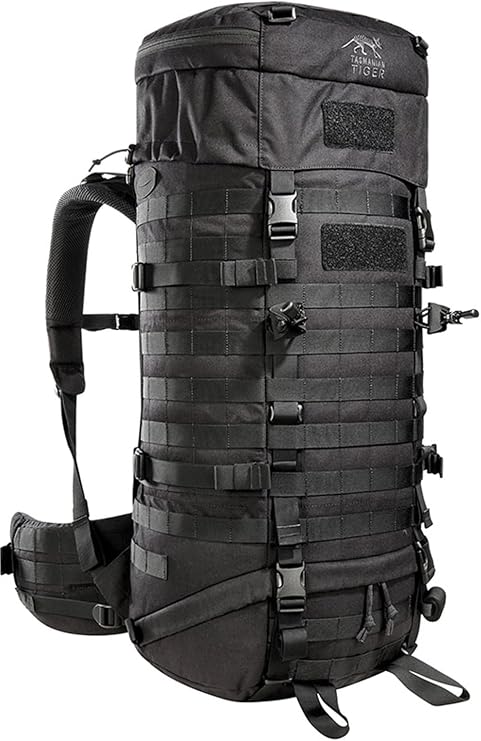 Tasmanian Tiger TT BASE PACK 52 Black (7334.040) - RUGZAK 52L - 65L - HOOGTE VERSTELBAAR RUGSYSTEEM