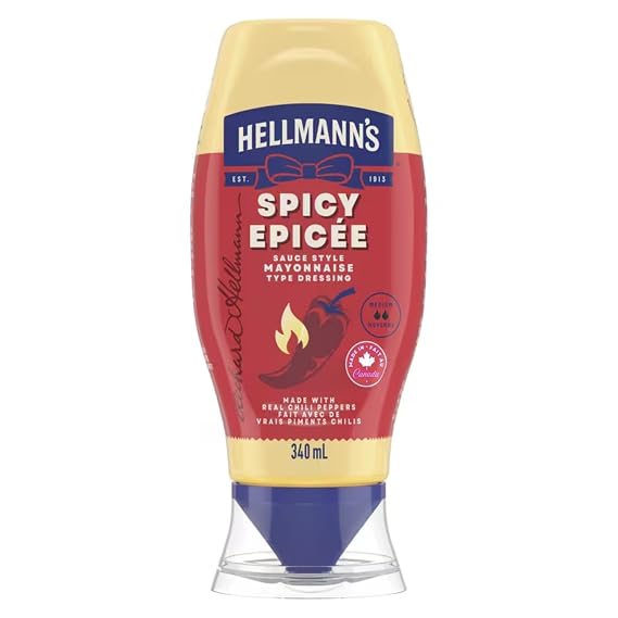 Hellmann's Spicy Mayonnaise Dressing Made with Real Chili Peppers, GlutenFree - 340 ml / 11.5 oz