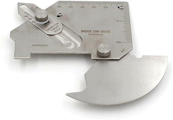 Bridge CAM Gauge Welding Gage Weld Fillet Throat Undercut Misalignment inspection inch/mm Slotted MG-8