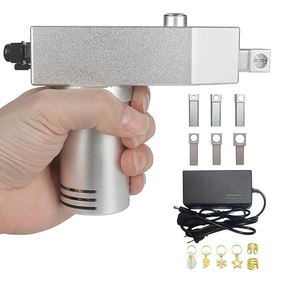 Automatic Dreadlock Machine, Electric Dreadlock Crochet Braids Hair Making Machine with 6 Head, Can Be Directly Work on Head or Braiding Synthetic Hair