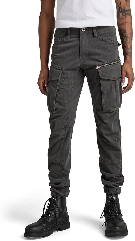 G-STAR RAW Men's Robic Zip 3D Straight Tapered Fit Cargo Pant, Cloak, 35W x 32L