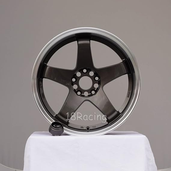 4 Pcs Rota P45 R2 18x10 Pcd: 5x114.3 Offset:20 Hb:73 Gunmetal With Polish Lip