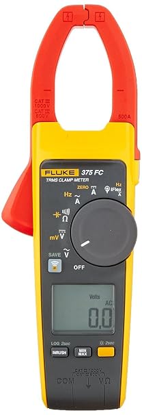 Fluke - 374-FC-AMZNCAL 374-FC-AMZN True-RMS AC/DC Clamp Meter, 600A/600V with a NIST-Traceable Calibration Certificate with Data