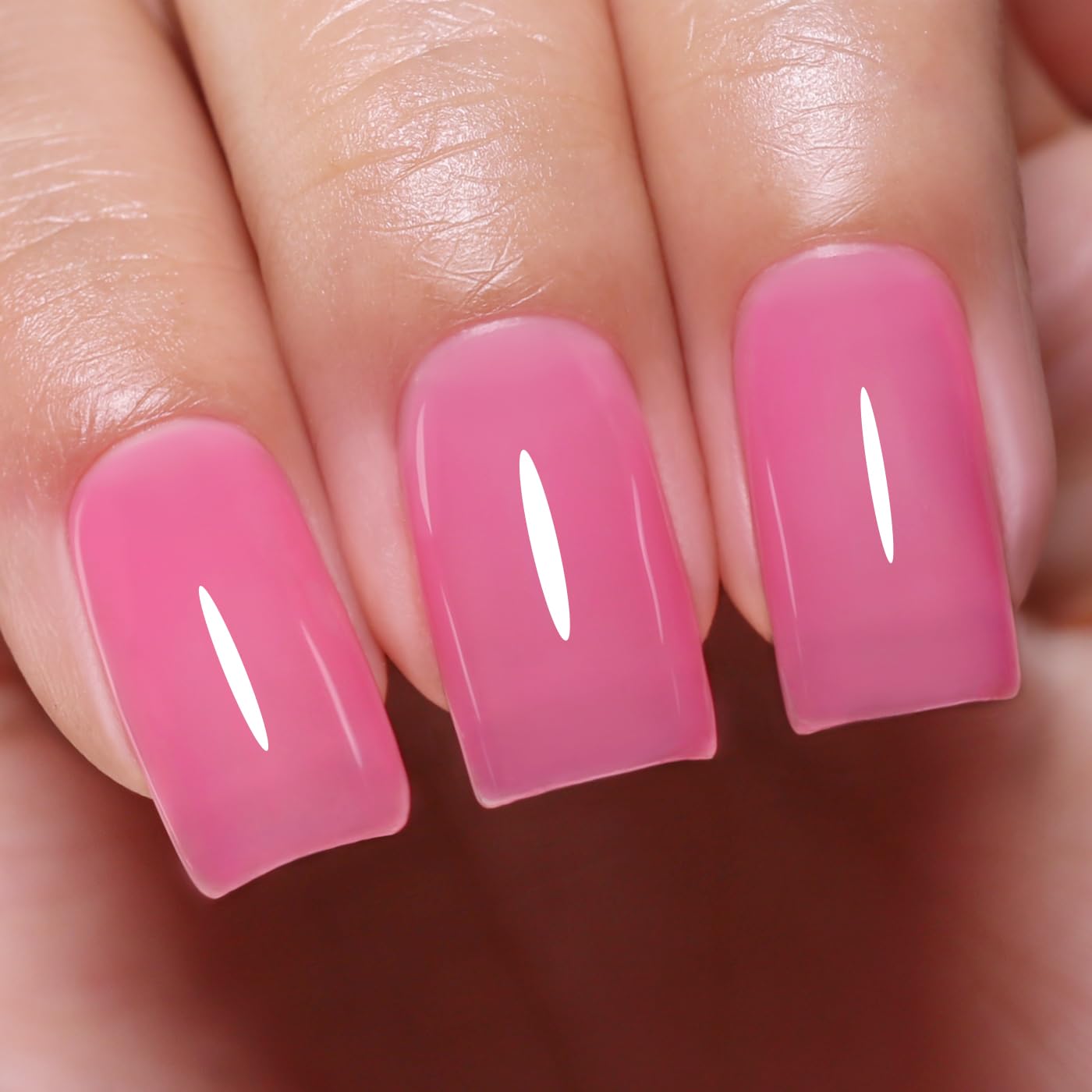 Imtiti Jelly UV Nail Polish Light Pink Transparent UV Gel Nail Polish Spring Summer Jelly Gel Nail Polish Soak Off LED DIY Nail Art Starter Manicure Salon 10 ml