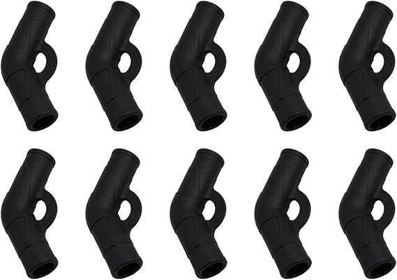 10pcs Tent Pole Joint Connectors for Connecting Tent Pole Sections Where Flexibility and Angle Stability Required (19x12.5)