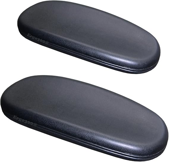 Chair Arm Pads for Office and Desk Chairs Complete Pair with Attachment Screws Soft Cushioning for Comfortable Support to Arms and Elbows Simple Install