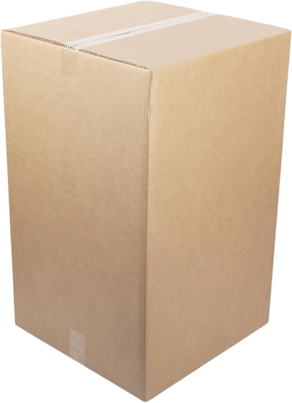 Extra Large Tall Double Wall Strong Cardboard Boxes. 42.5x41x65.5cm, 105 Litres Heavy Duty Storage Packing Boxes. Shipping Corrugated Box.