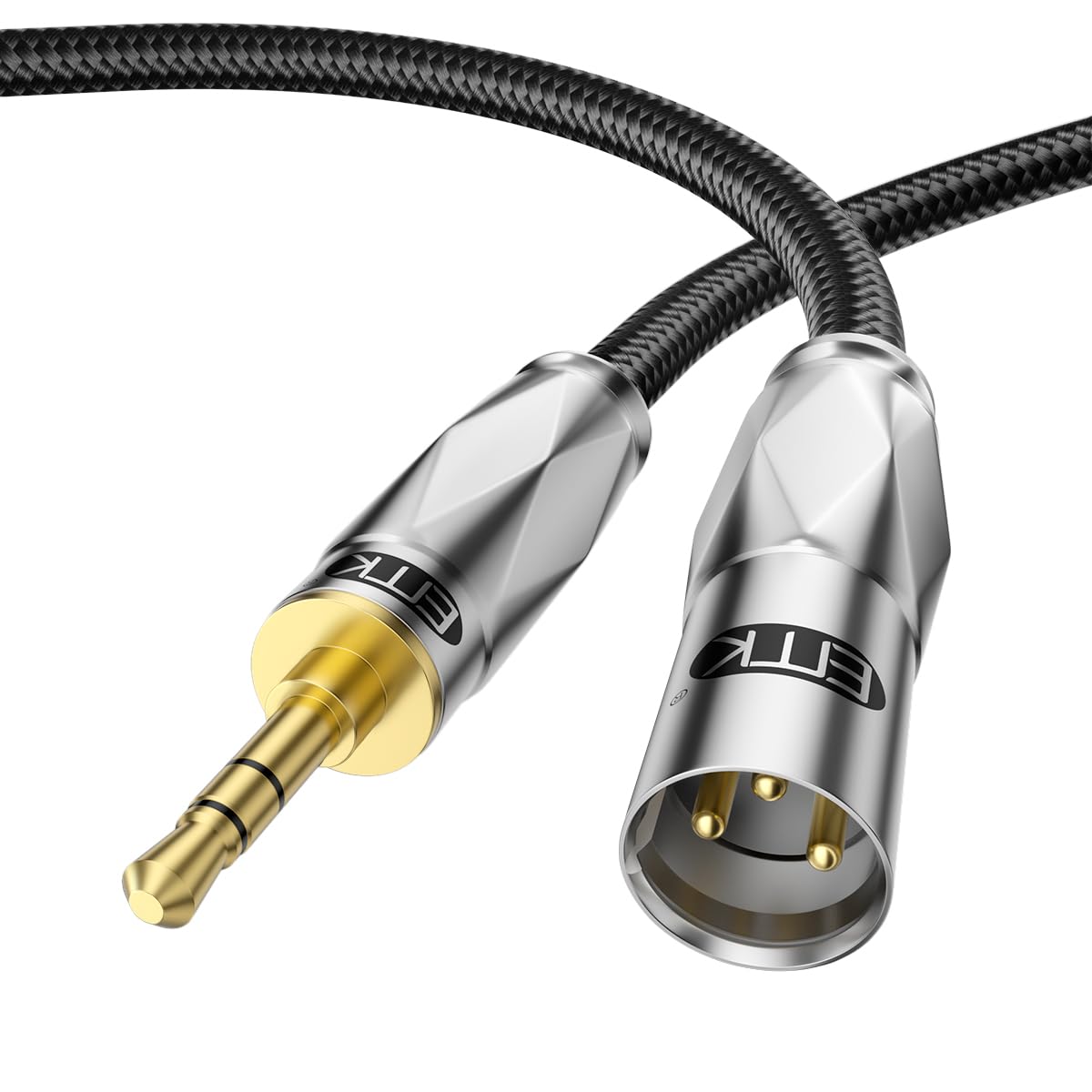 EMK Unbalanced 3.5 mm to XLR Cable XLR Male to 3.5 mm Male Cable 1/8 Inch to XLR Cable for Smartphones MP3 Players Tablets Laptops Microphones Mixers Amplifiers Speakers (3 Metres)