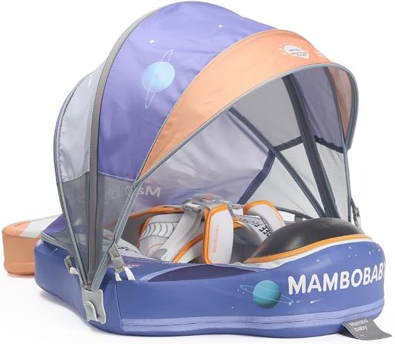 Mambobaby Yüzme Simidi - Astronot, Emniyetli, Gölgelikli ve Ayak Destekli