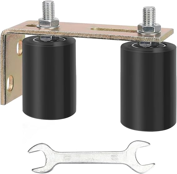 Gate Roller Guide,Sliding Gate Hardware with L-Sliding Gate Brackets,Sliding Gate Kit,2-3/4" Universal Adjustable Heavy Duty Sliding Gate Rollers,Rolling Gate Hardware Kit