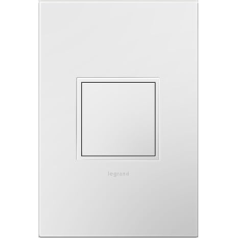 Legrand adorne 20Amp 1-Gang Pop-Out Outlet in Gloss White with Matching Wall Plate, 4-Pack, ARPTR201GW2WP-4PK