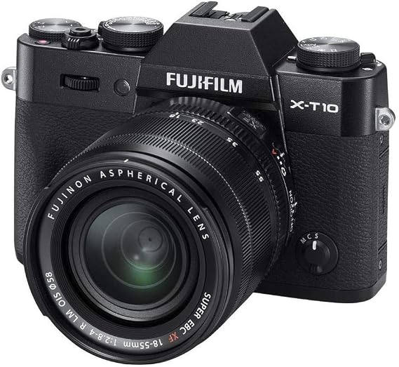 Fujifilm X-T10 Black Mirrorless Digital Camera Kit with XF18-55mm F2.8-4.0 R LM OIS Lens