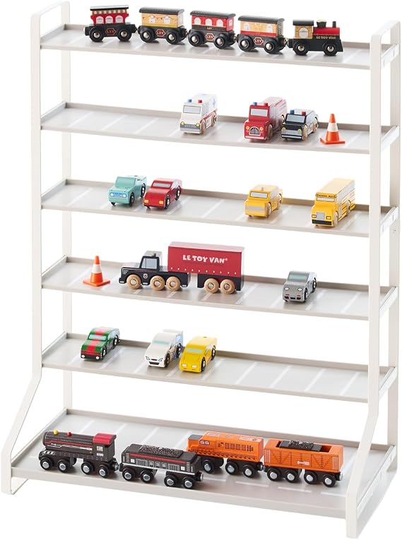 YAMAZAKI Home Tower Train Storage Display | Hotwheels Model Car Display | Kids Toy Storage - Steel