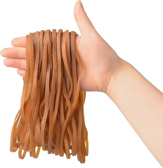 60 Pcs Large Rubber Bands Heavy Duty, Heavy Duty Trash Can Band, Strong Elastic Bands for School Home Office Supplies, Garbage Cans, File Folders, (8 x 0.16 Inch)
