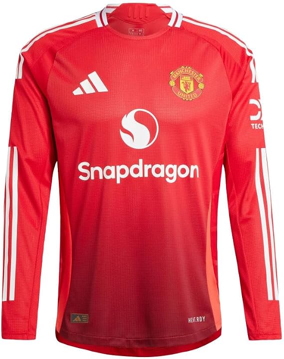 adidas Manchester United 24/25 Long Sleeve Home Authentic Jersey
