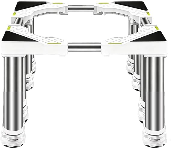 Mini Fridge Stand, 8 Strong Feet, 880 LBS, Height 15.3-16.1in | Universal Locking Appliance Pedestal, Adjustable Raised Base for Mini Fridge, Ice Maker, Air Conditioner & Small Appliances
