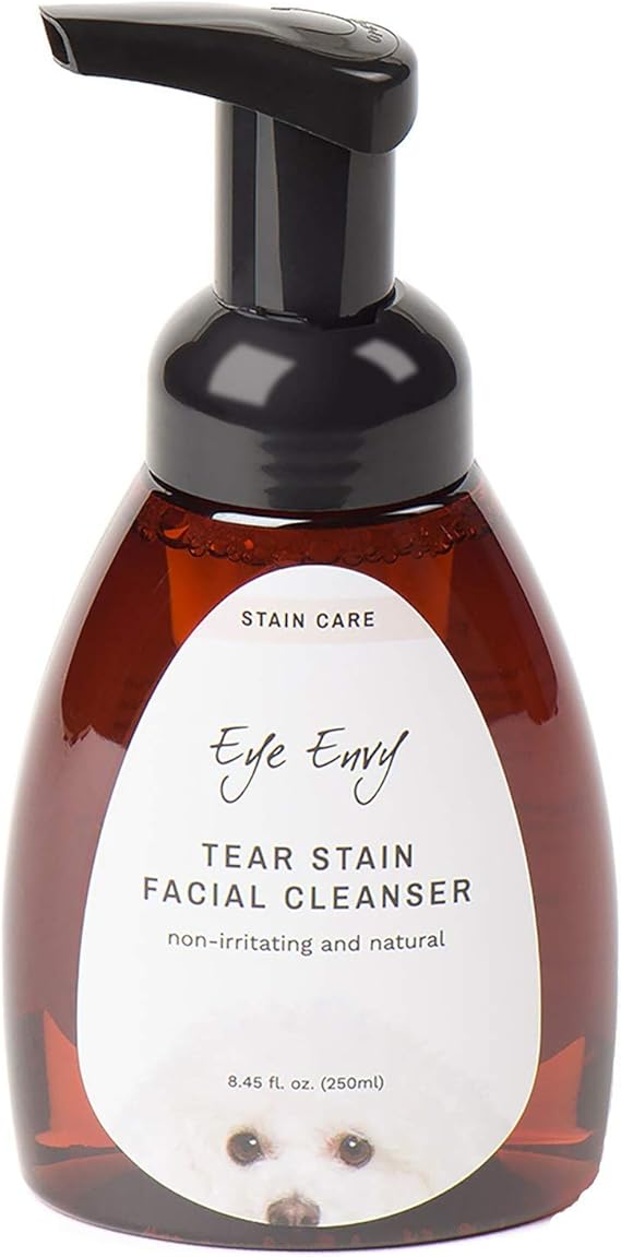 Eye Envy Tear Stain Facial Cleanser for Dogs and Cats. Washes Away Crusty Eye Debris, Eye Boogers, Eye Discharge. Tearless Foaming Formula. Cleans Tear Stains. All-Natural. 8.45 fl. oz.