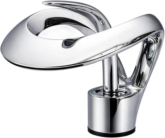 Waterfall Bathroom Basin Tap Single Hole Single Lever Mixer Modern Matte Faucet (Chrome)