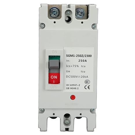2P Circuit Breaker,250A 500V MCCB Solar Battery Switch Isolator Protector Circuit Breaker