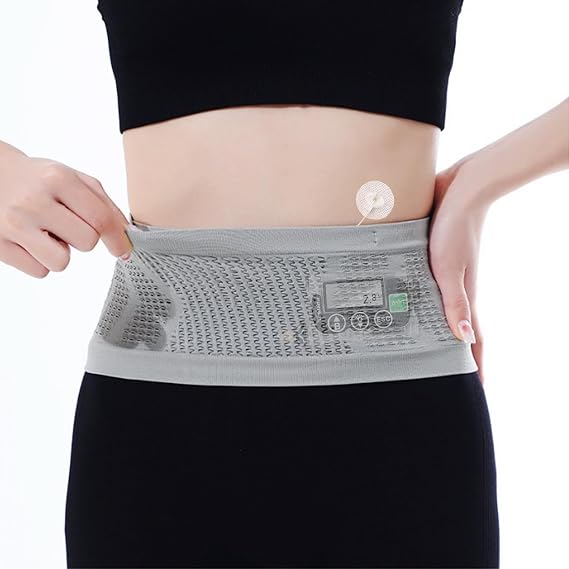 AKIZUKI JOO Insulin Pump Belt (Size Updated), Diabetic Waist Belt, Insulin Pump Belt for Sleeping with 4 Large Pockets - Breathable Diabetic Pump Belt | Running Waist Belt (Grey, 30-35 inch)
