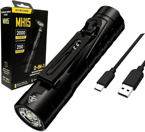 NITECORE MH15 Power Charger Flashlight -2000 Lumens