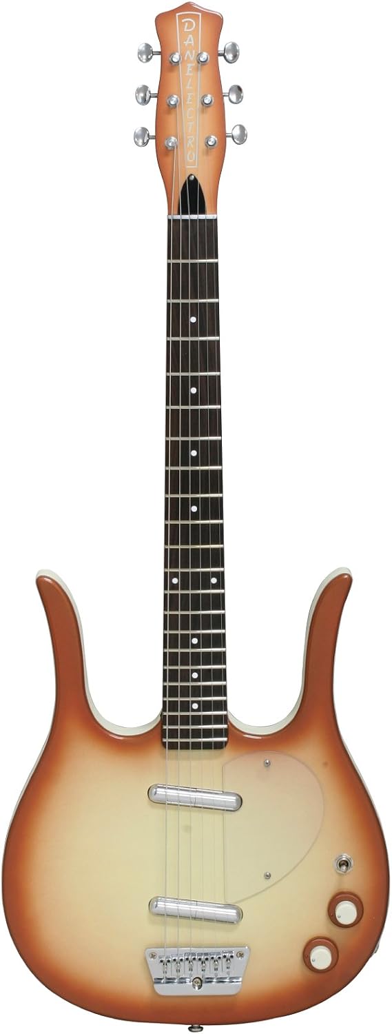 Danelectro Longhorn Electric Guitar, 6 Strings, Copper Burst, Longhorn