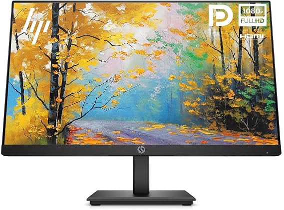 Refurbished HP ProDisplay 23.8 inch Wide IPS Monitor P244 Frameless 1920 x 1080 Full HD HDMI DP Flicker-Free PS5 Switch Compatible