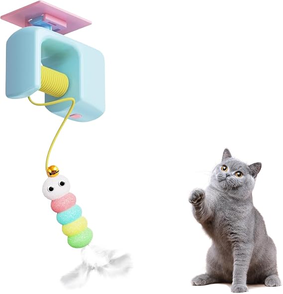 Door Frame Hanging Cat Toy Self-Employment - Electric Interactive Cat Toy Cat Accessories Indoor Kitten Toy Cat Toys Including Plush Screw