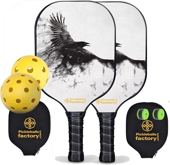 Pickleball Paddle Set, Pickleball Racket Set Gu EagleUSAPA Approved Pickleball Racket 2 Pickleball Racket Balanced Paddle Case and Grip Tape LLY