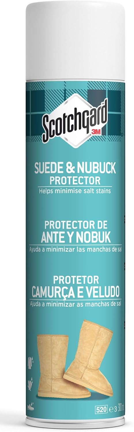 Scotchgard Suede & Nubuck Protector, 1 Can, 300 ml - Water Repellent Spray, Helps Minimize Salt Stains - For Boots, Shoes, Coats, Gloves & More