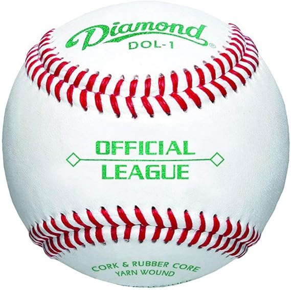Diamond Sports Baseballs Leather DOL-1 OL Official League (1 Dozen), 9 inch Baseball