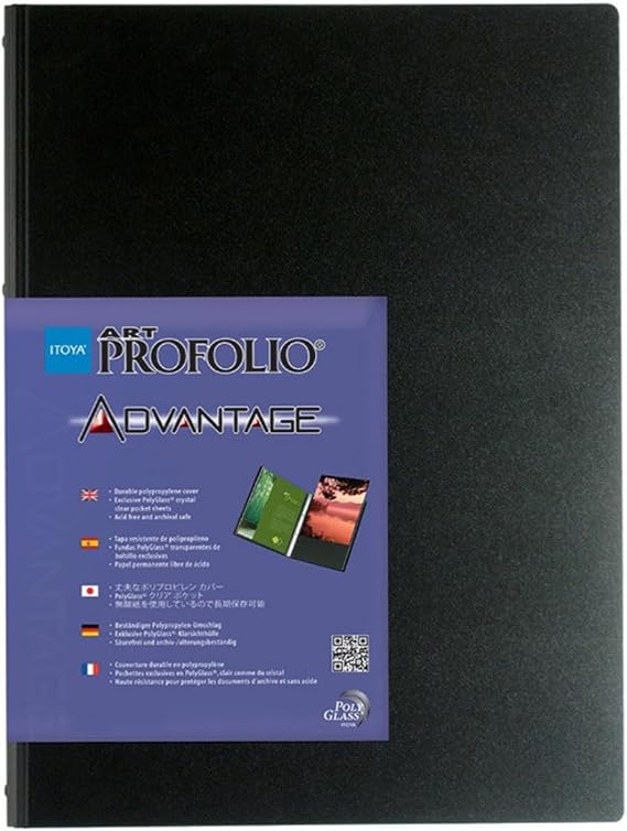 ProFolio by Itoya, Art Profolio Advantage, 24 Sheets Presentation Book - Portrait, 11.75 x 16.5 Inches