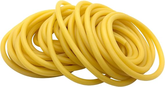Latex Rubber Tubing, 5mm(3/16") ID x 10mm(3/8") OD 3 Meter Hose Tubing Resistant Aging for Home Speargun Band Slingshot Catapult