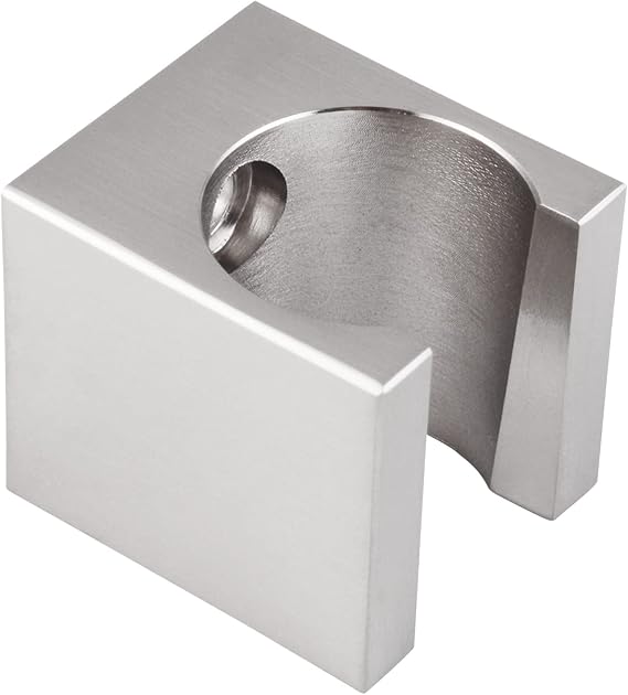 Angle Simple Shower Head Holder for Wall, Solid Brass, Brushed Nickel