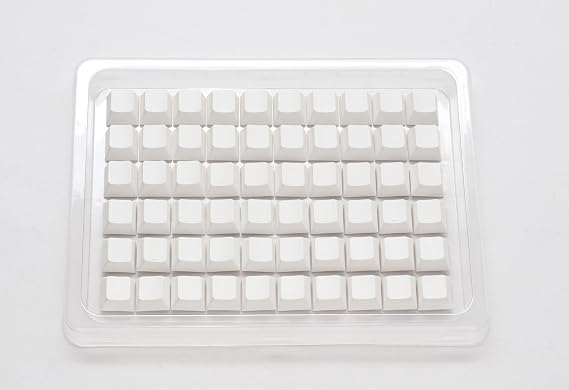 Ducky White Blank 132 Key Cherry Profile PBT Keycap Set