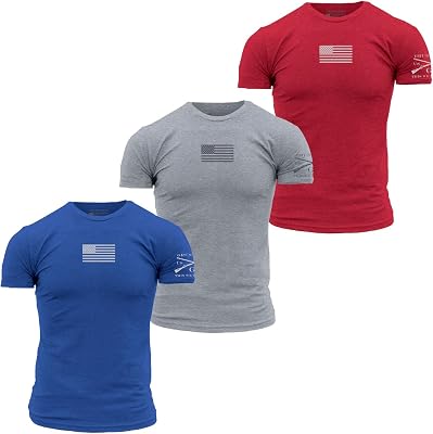 Grunt Style Mens Freedom Pack T-Shirt 3-Pack