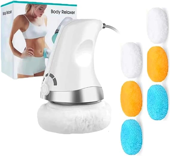 Handheld Body Sculpting & Cellulite Massager Device, Electric Contouring Machine with 6 Washable Pads, Speeds for Toning Arms, Legs, Abdomen, Buttocks & Relieving Muscle Fatigue