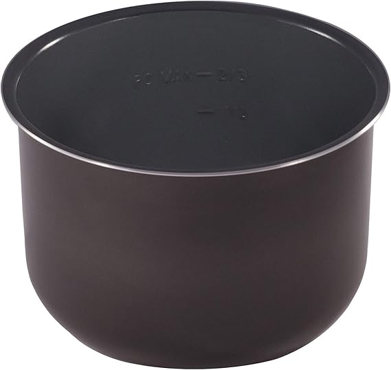 Instant Pot 3-Qt Ceramic Non-Stick Inner Cooking Pot for Rice, Slow Cooking, Black