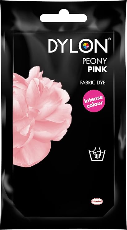 Dylon Hand Fabric Tie Dye used Worldwide by Best Designers, Multi-Purpose, Suitable for Small Natural Fabrics, Permanent and Easy to Apply, Color: Powder Pink, Size: 1.76 oz (50 grams)