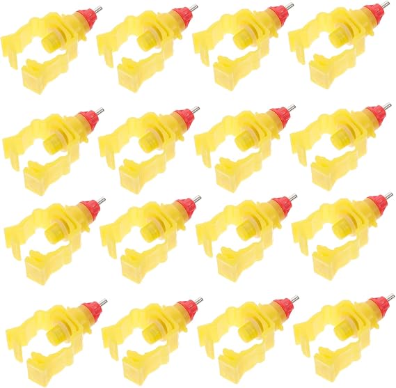 20Pcs Poultry Water Feeder Automatic Plastic Spring Clip Waterer