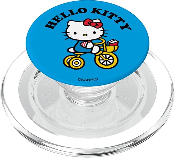 Hello Kitty Classic Bike Blue PopSockets MagSafe PopGrip for iPhone