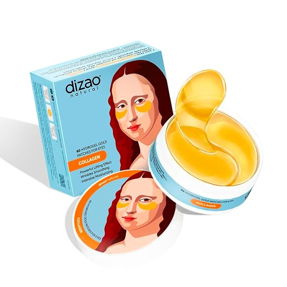 Collagen Under Eye Patches, 60 Gold Hydrogel Eye Masks, Firming & Smoothing Skincare Treatment