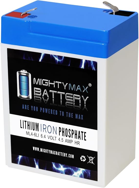 Mighty Max Battery 6V 4.5AH Lithium Replacement Battery Compatible with EaglePicher CFM6V4.6S6