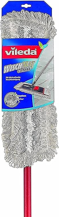 Vileda WashMat Combi 1475 with Telescopic Handle Loop structure for powerful Damp Cleaning Especially Suitable For Tiles and Stone Floors