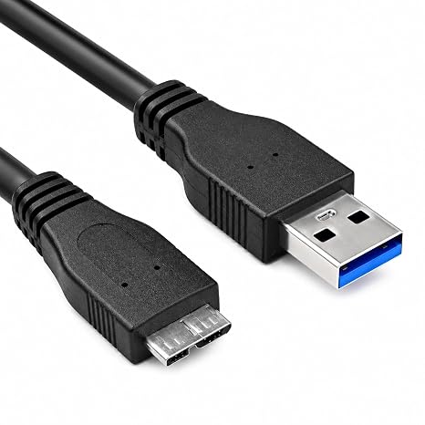Master Cables USB 3.0 Data Transfer Cable Compatible with LaCie External Hard Drives Replacement USB Type A to Micro USB B Lead for Fast File Transfer, Backup & Sync High Speed External HDD Cable
