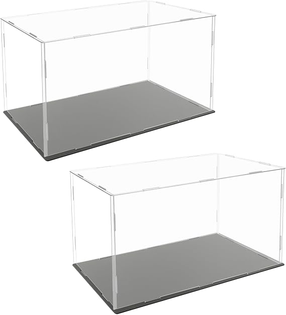 2 Pack Acrylic Figure Display Case 20x15x15 cm Model Display Box